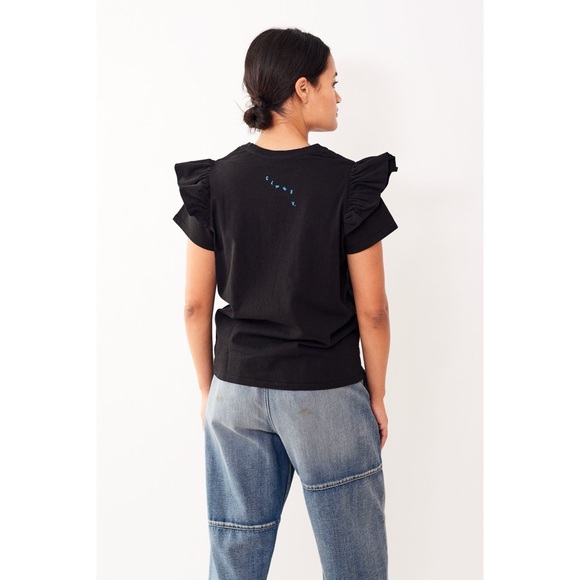 Clare V. Oui Petit Ruffle Tee - Picture 4 of 9